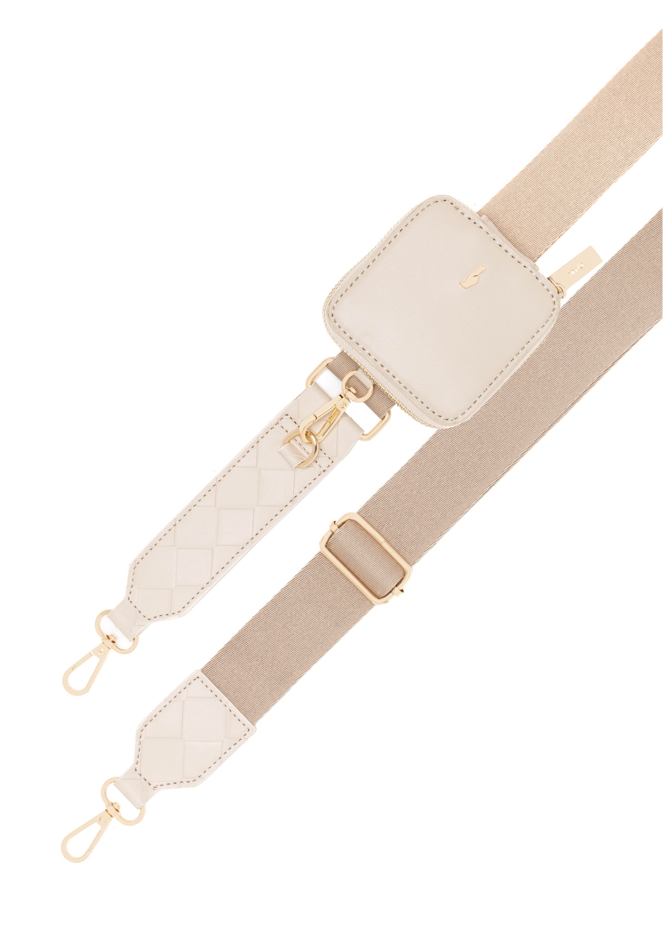 Krémová tkaná dámska kabelka TOREC-0767-0P(W26), pohľad zhora na produkt na svetlom pozadí.