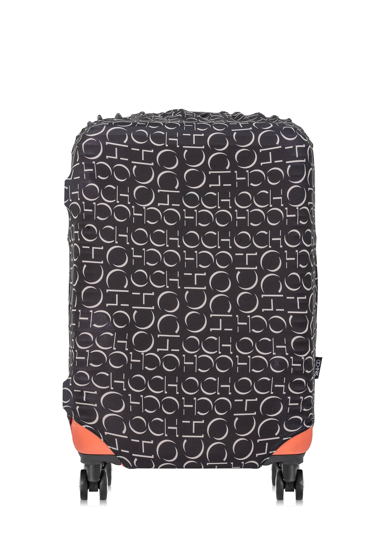 Stredne veľký obal na kufor s monogramom AW-013-0001-98-M(W25), pohľad na produkt na kufri na bielom pozadí.