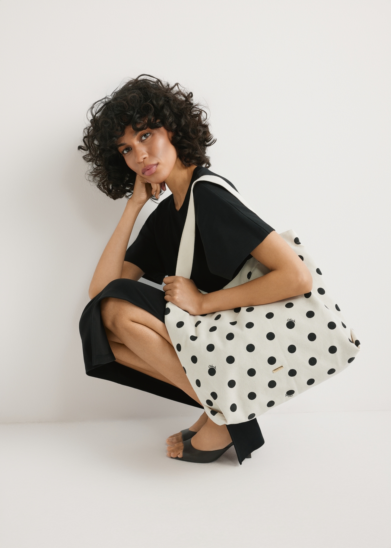 Bavlnená taška s bodkami TOREN-0289-0P(W26)