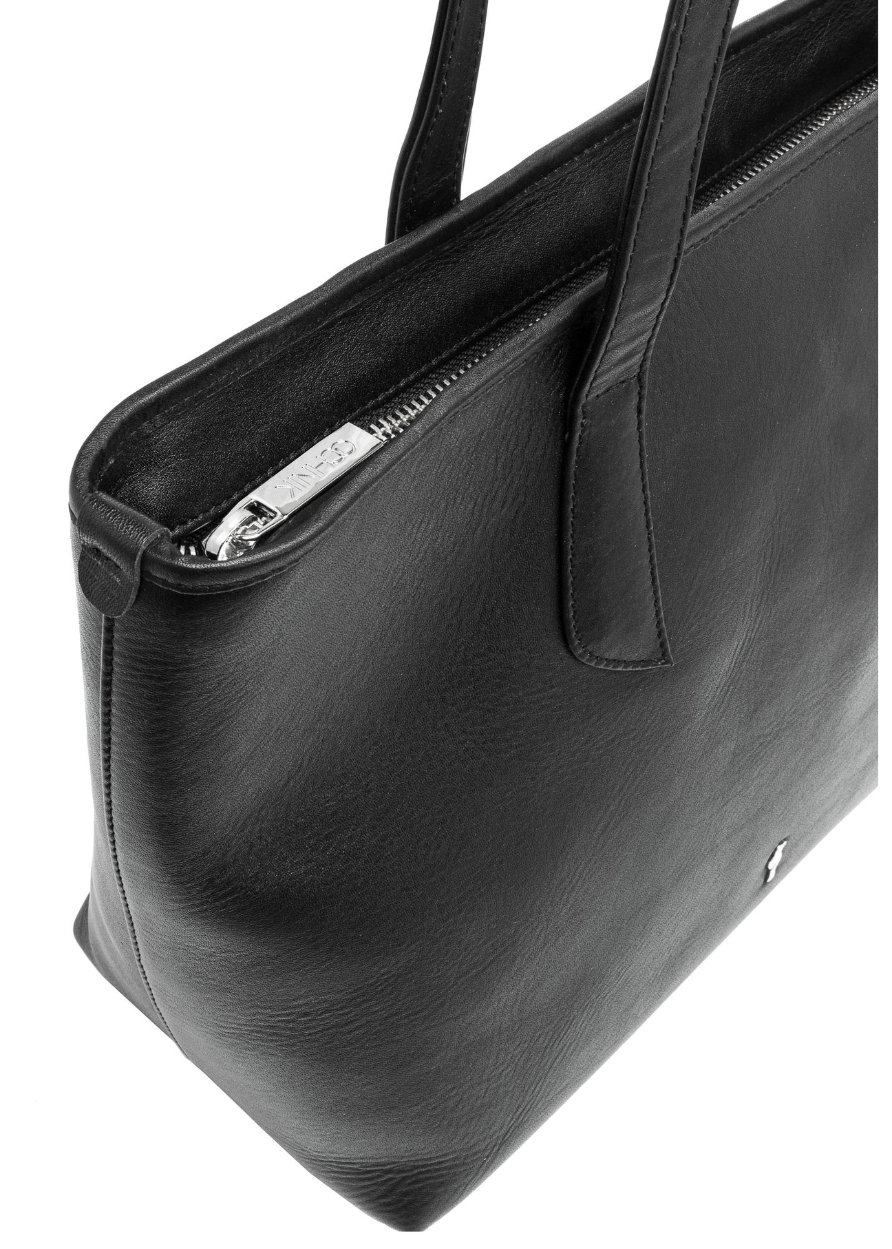 Kožená čierna shopper taška pre ženy TORES-1085-99(W25)-06
