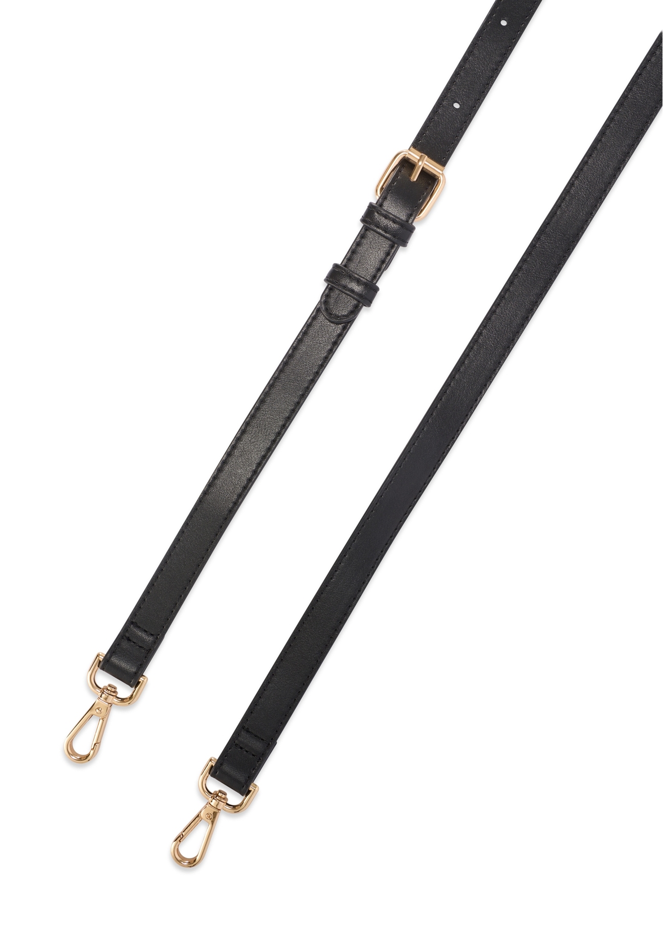 Čierna dámska taška na notebook TOREC-1130-99(W26), pohľad na popruh produktu na bielom pozadí.