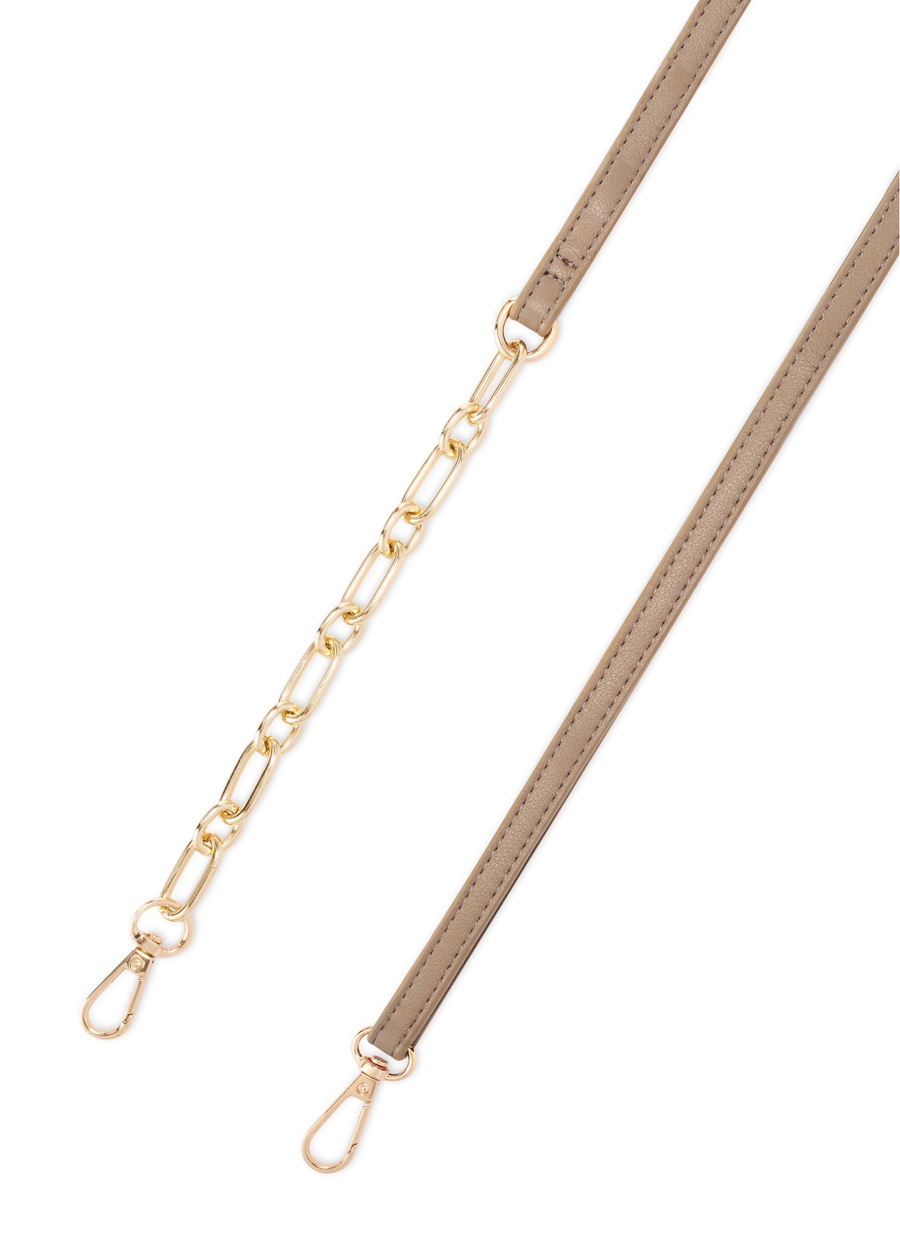 Malá béžová dámska kabelka TOREC-1178-1P(W26), pohľad na produkt s popruhom na bielom pozadí.