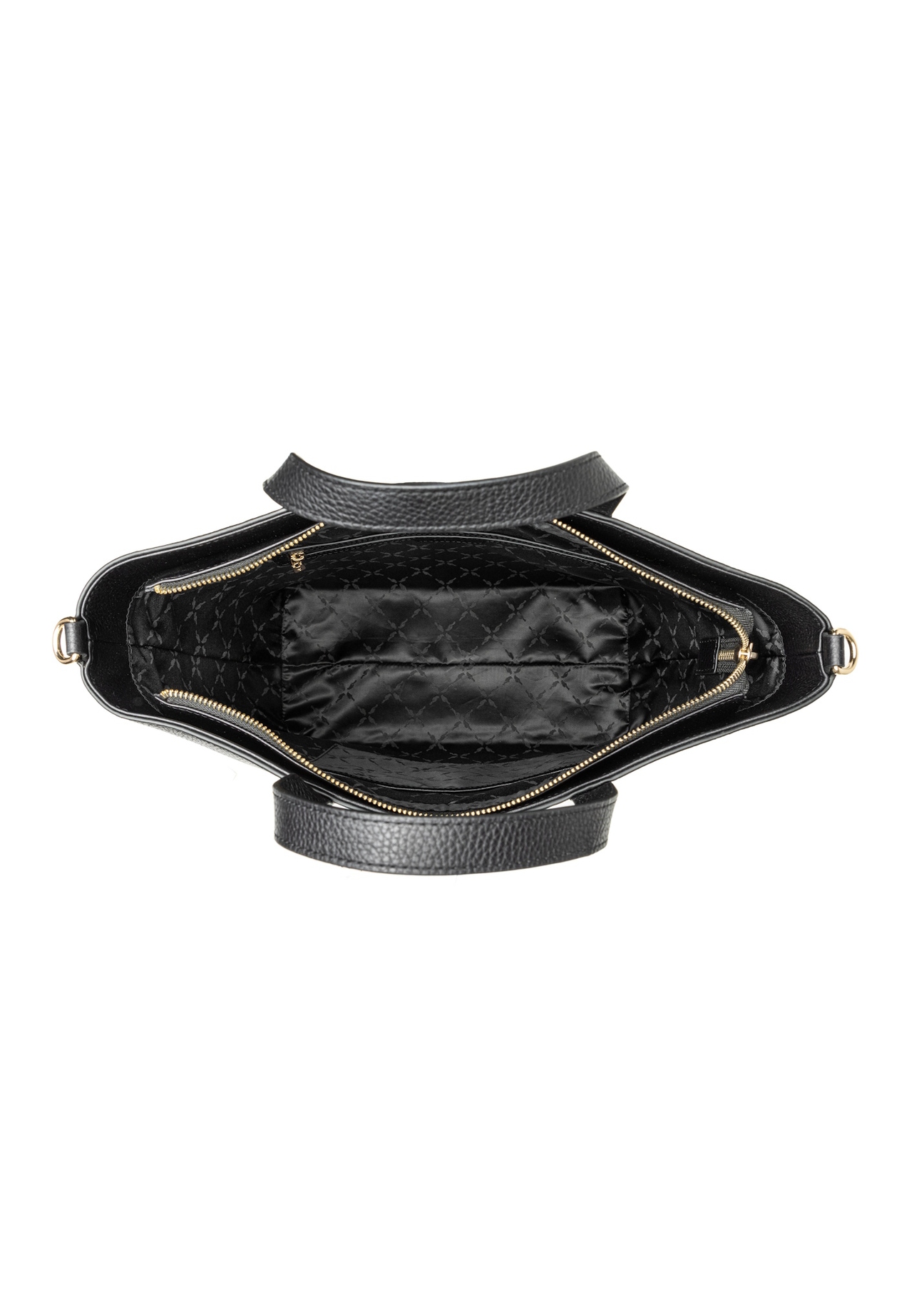 Čierna kožená kabelka shopper TORES-1272-9I(W26)