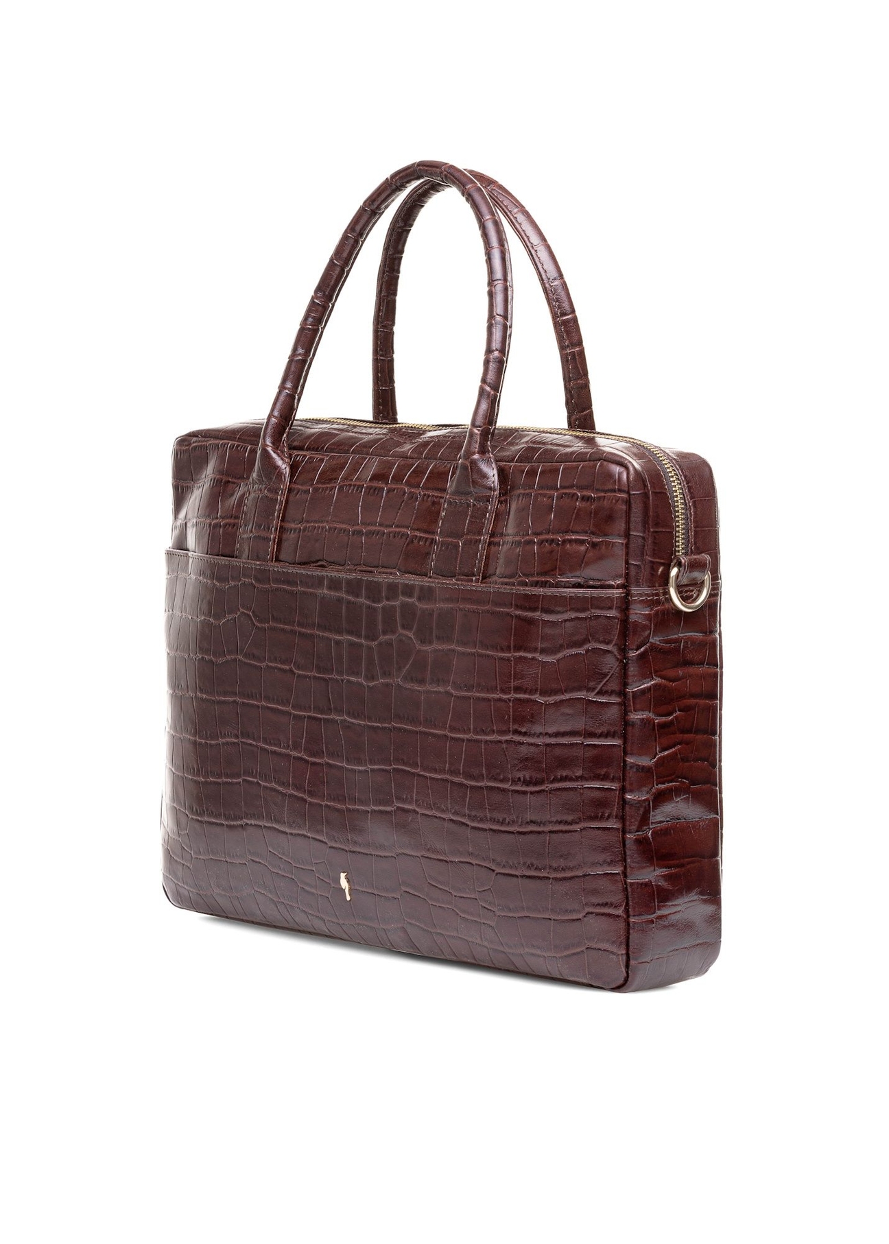 Kožená elegantná dámska kabelka TORES-1128E-89(Z25) v krokodílej farbe, diagonálny pohľad na produkt na bielom pozadí.