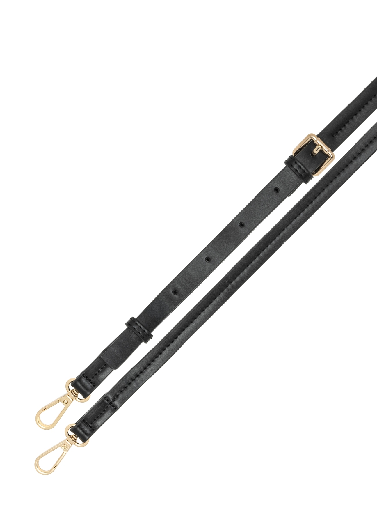 Čierna dámska kabelka cez rameno TOREC-1180-99(W26) - pohľad na produkt zhora, na bielom pozadí.