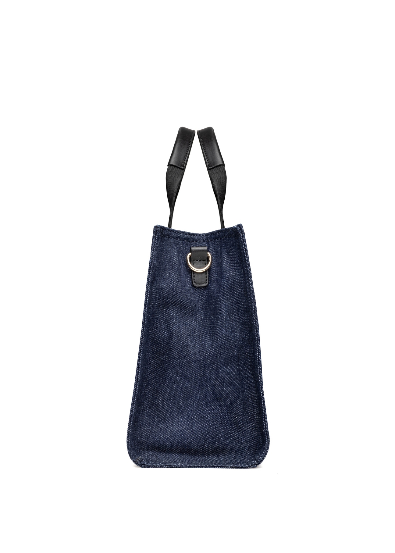 Dámska džínsová kabelka v tmavomodrej farbe TOREN-0332-7H(W26), bočný pohľad na produkt na bielom pozadí.