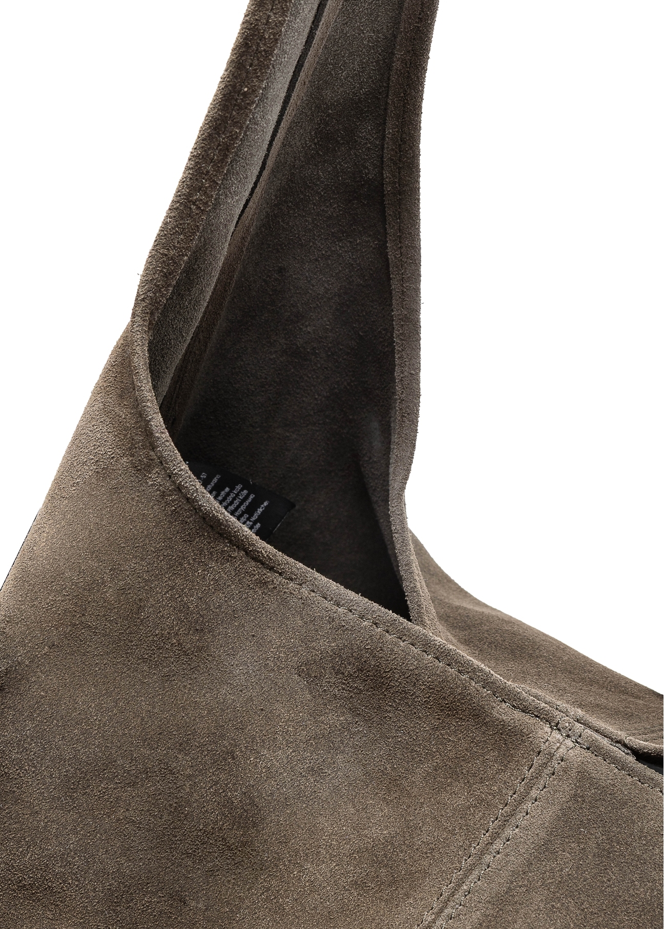 Dámska semišová shopper kabelka v khaki farbe  TORES-1177-57(Z25)