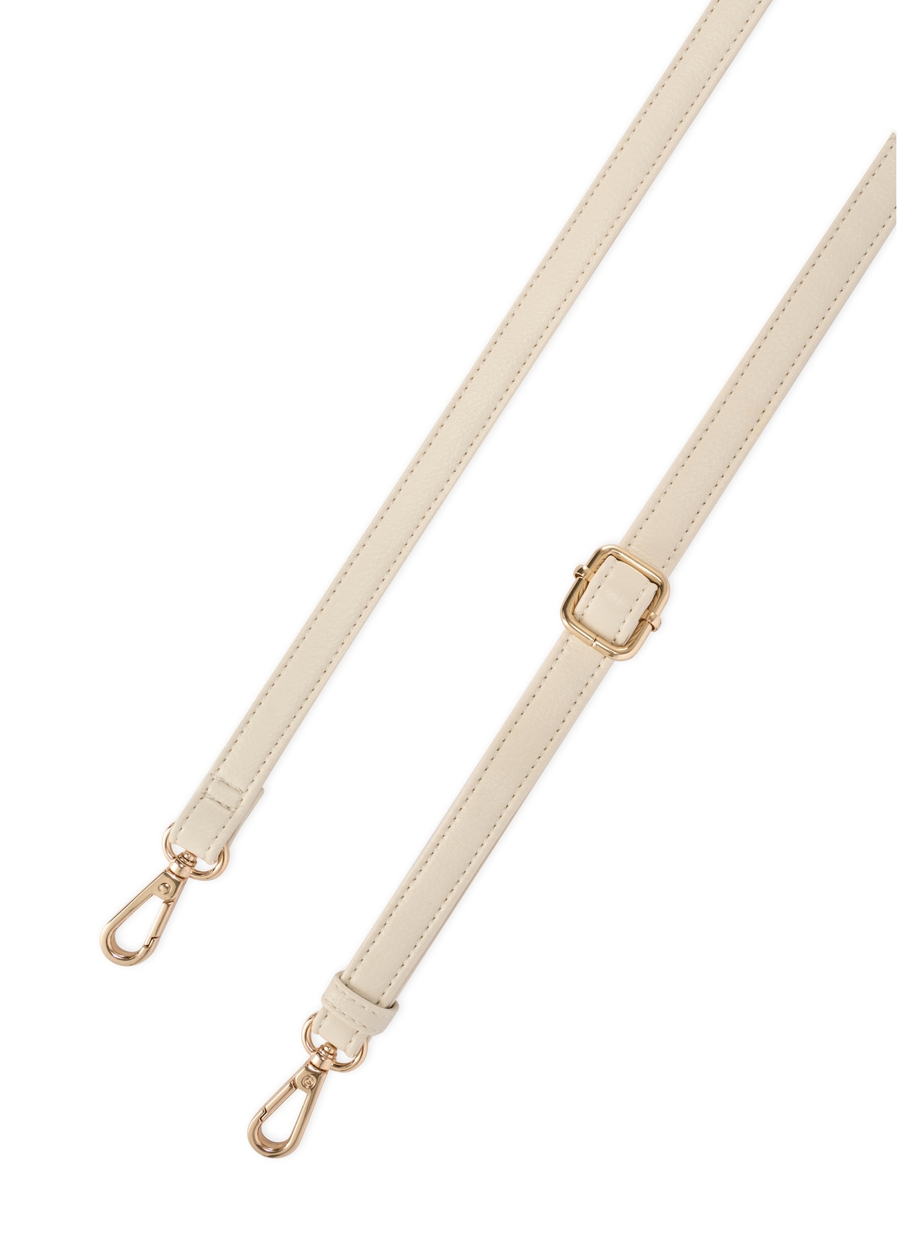 Dámska kabelka strednej veľkosti krémovej farby TOREC-1121-0B(W26), detailný záber na bielom pozadí.