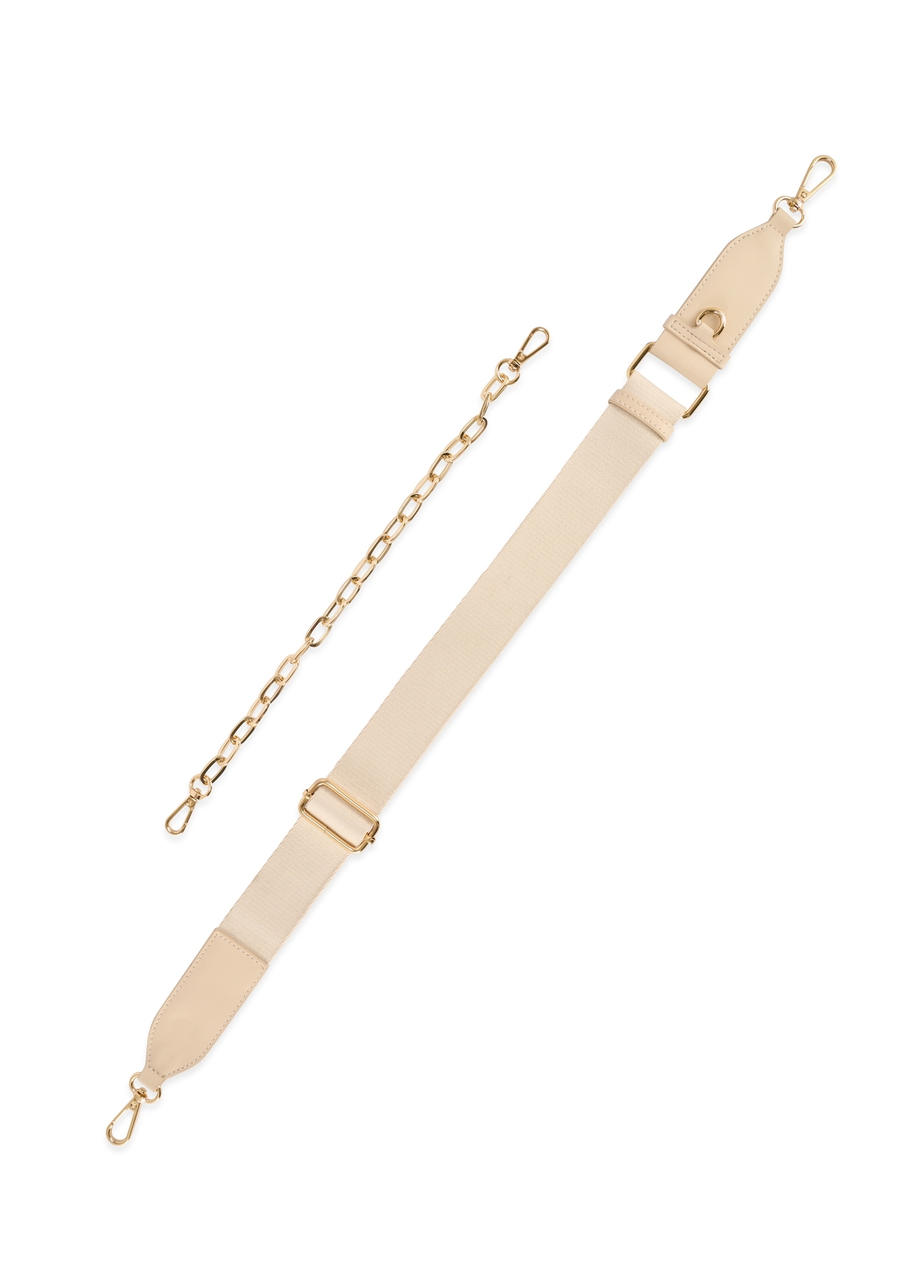 Malá krémová dámska kabelka TOREC-1171-0B(W26), pohľad na produkt s popruhom na bielom pozadí.