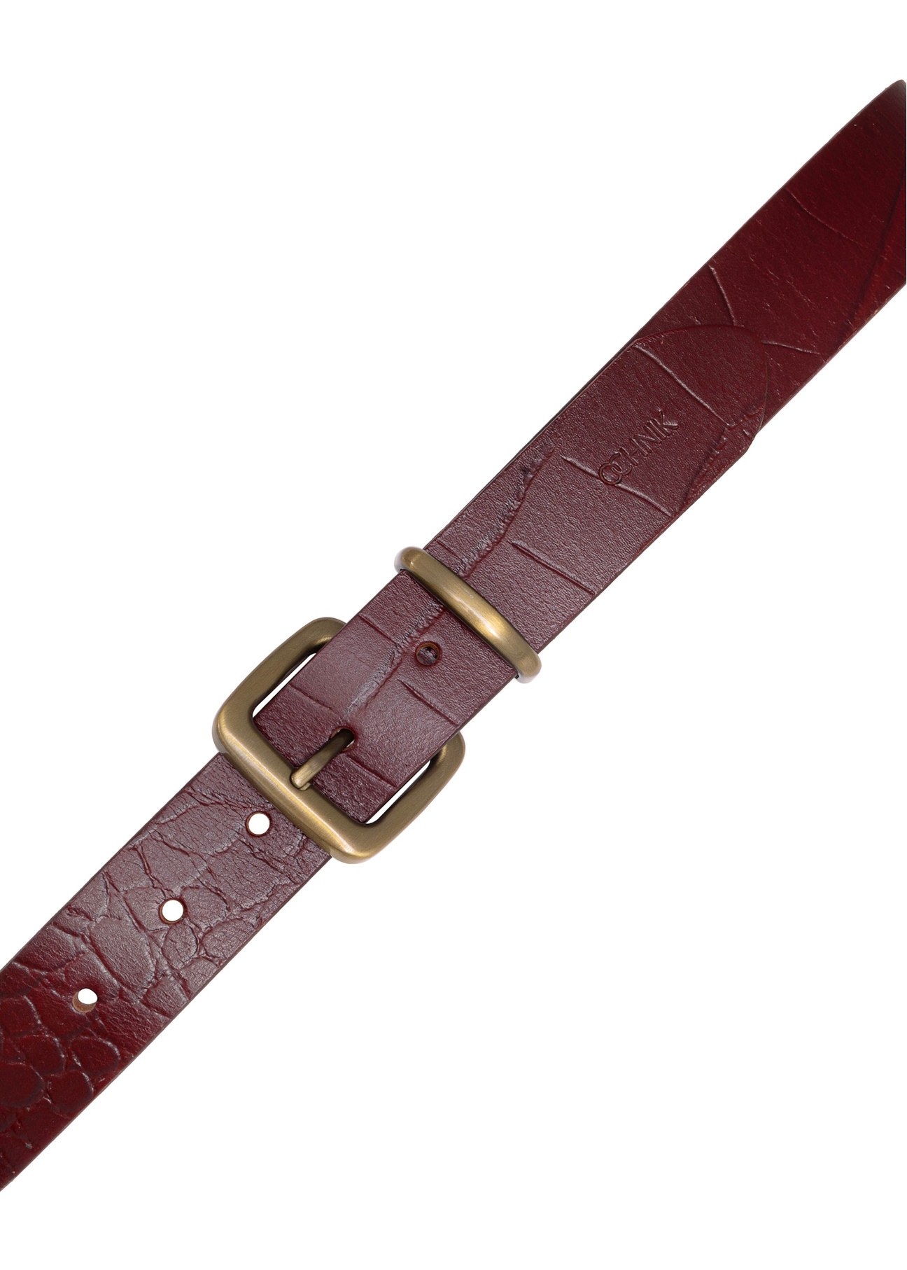 Dámsky kožený opasok Croco PASDS-0312A-49(Z25), pohľad na produkt s prackou na bielom pozadí.