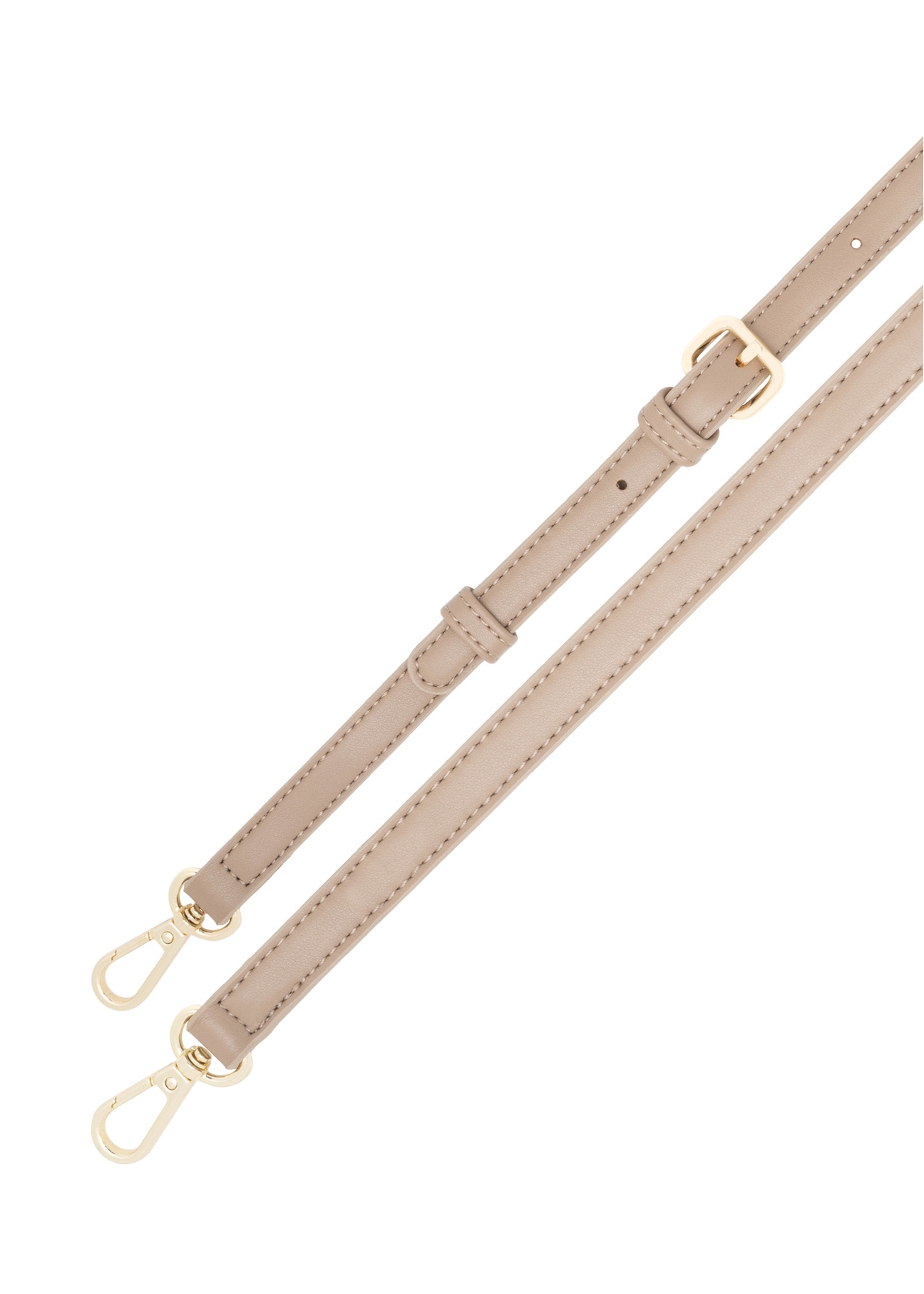 Béžová dámska kabelka s prešívaním TOREC-1151-1D(W26), pohľad na produkt s popruhom na bielom pozadí.