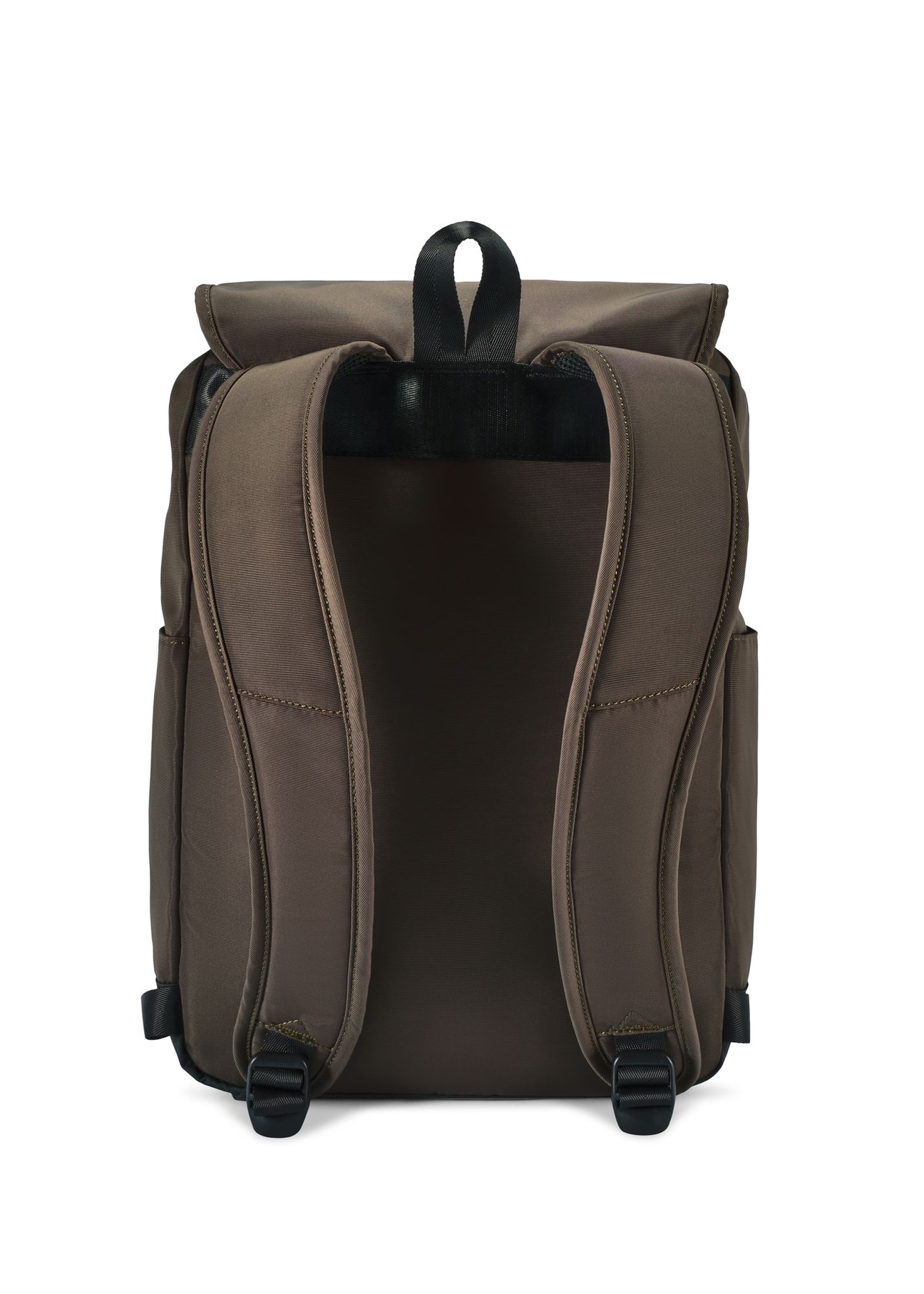 Pánsky khaki batoh TORMN-0415-8D(W26) - pohľad na produkt zozadu, na bielom pozadí.