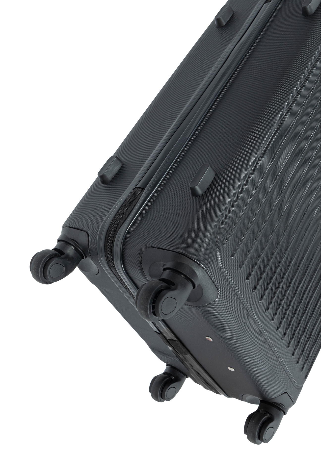 Sada kufrov na kolieskach WALAB-0082-99(W26) s rozmermi 19"/24"/29", pohľad na kolieska produktu na bielom pozadí.