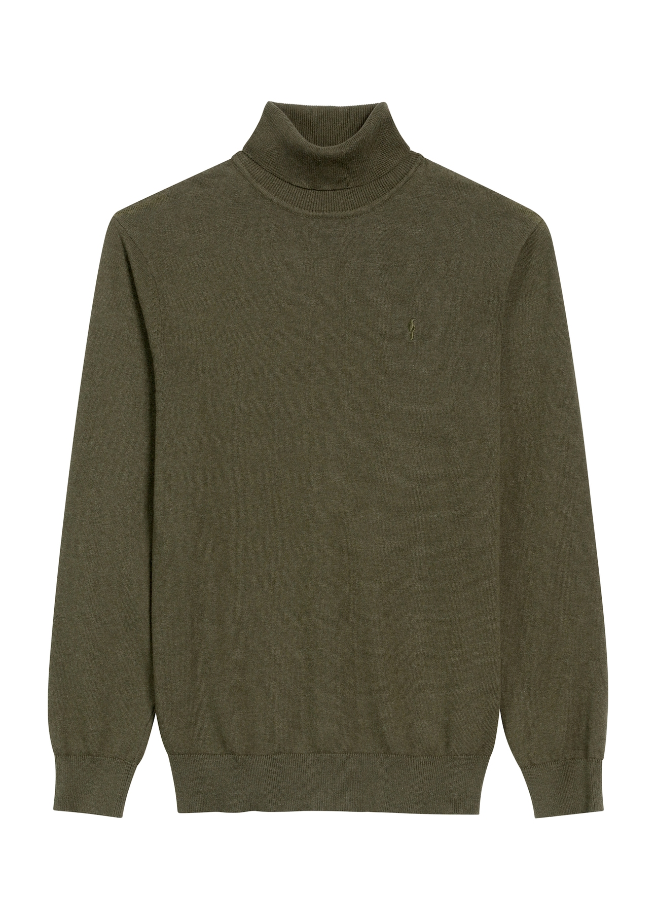 Pánsky khaki rolák SWEMT-0095B-55(Z25), pohľad spredu na bielom pozadí.