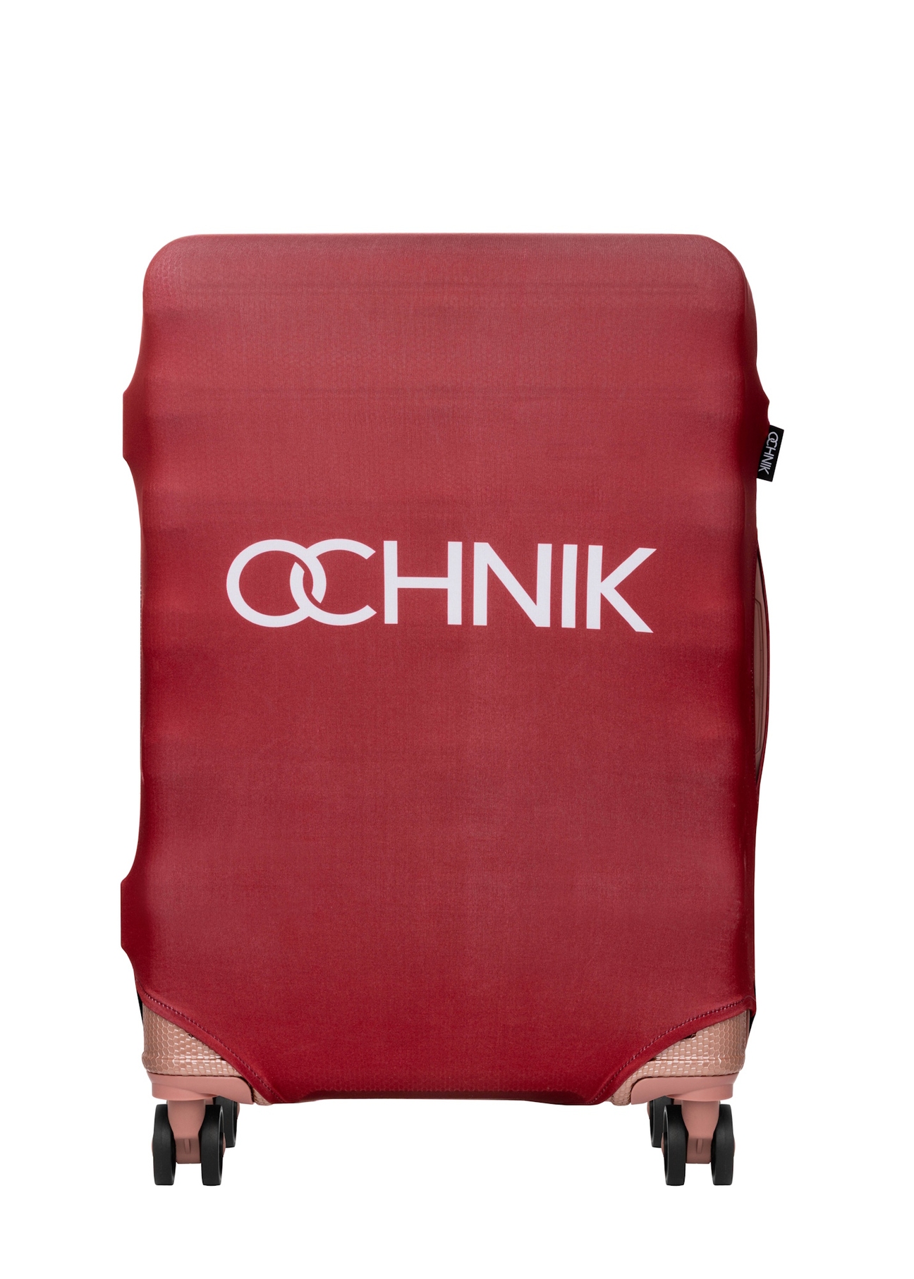 Červený kryt na stredný kufor s logom AW-013-0002-4B-M(W26), pohľad na produkt spredu na kufri.