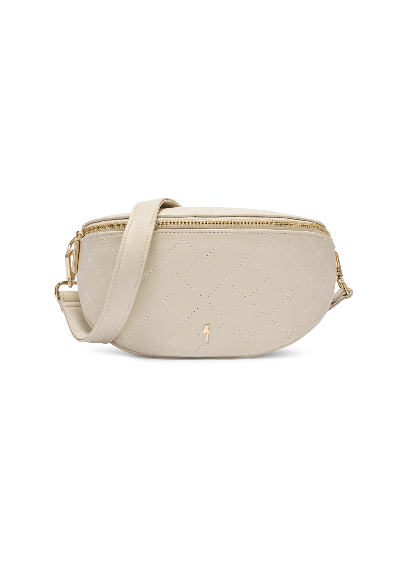 Prešívaná biela dámska ľadvinka TOREC-0878-0B(W26)