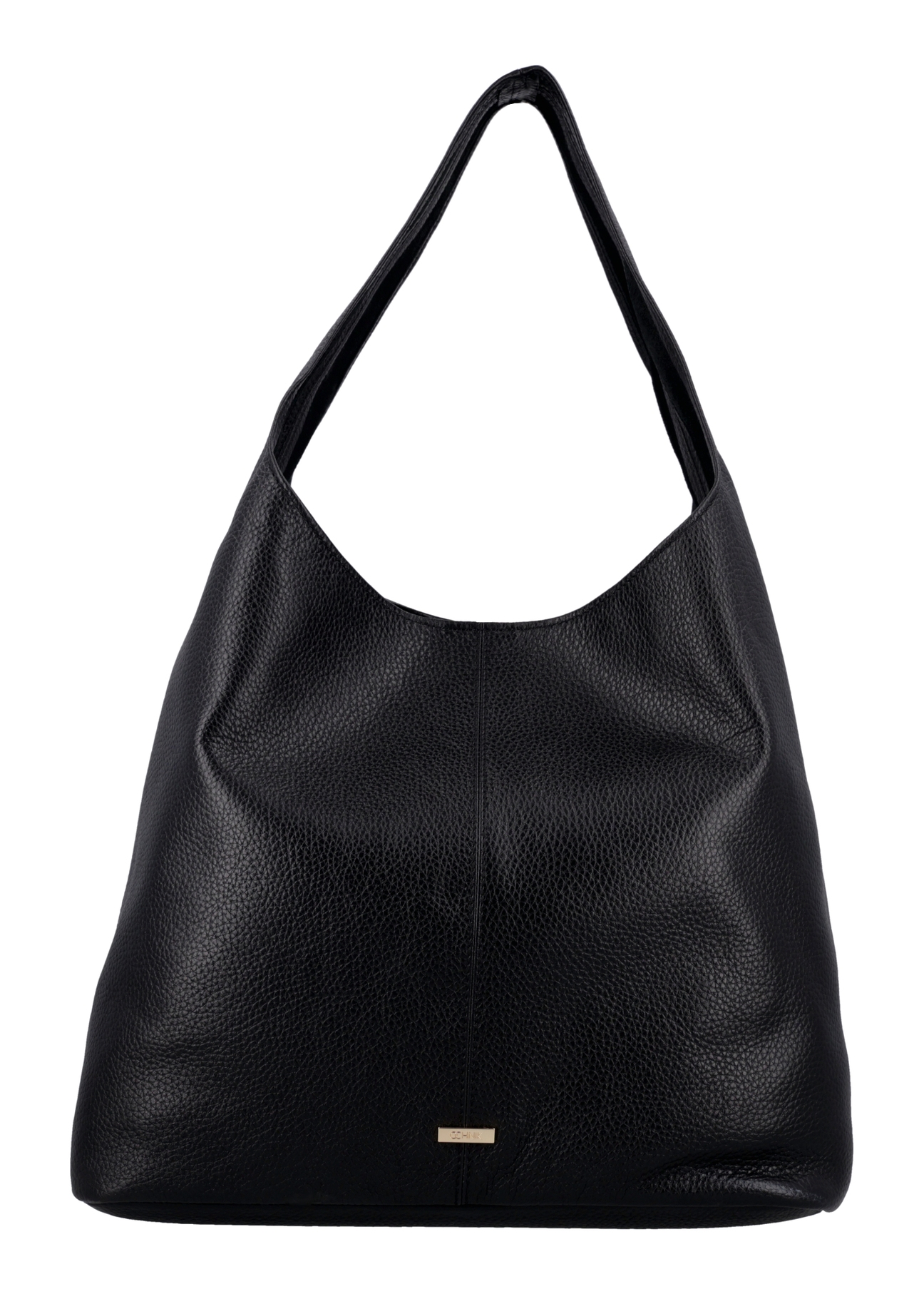 Čierna kožená kabelka shopper TORES-1372-9I(Z26)