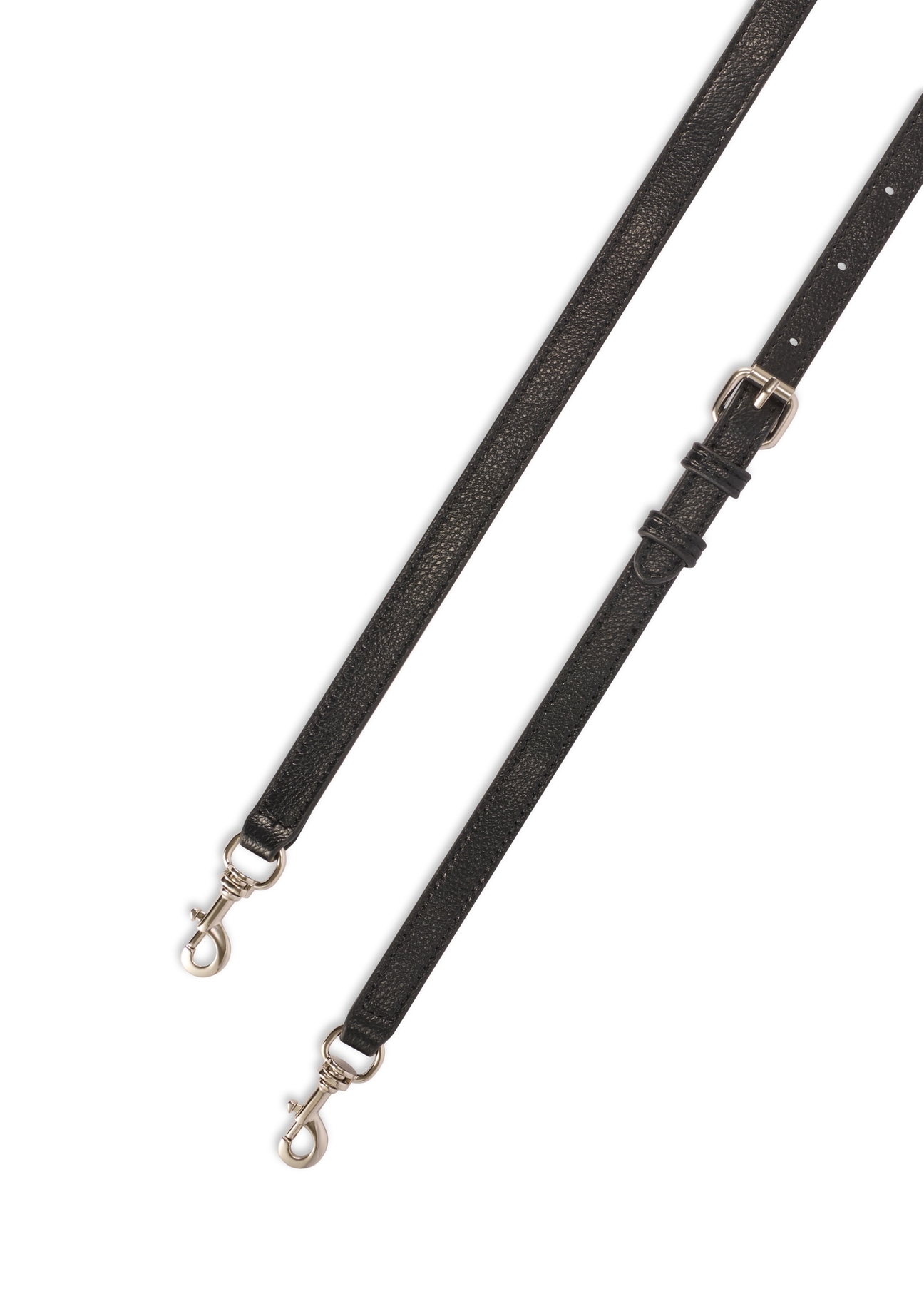 Malá čierna dámska kabelka TOREC-1134-99(W26), pohľad na produkt s popruhom na bielom pozadí.