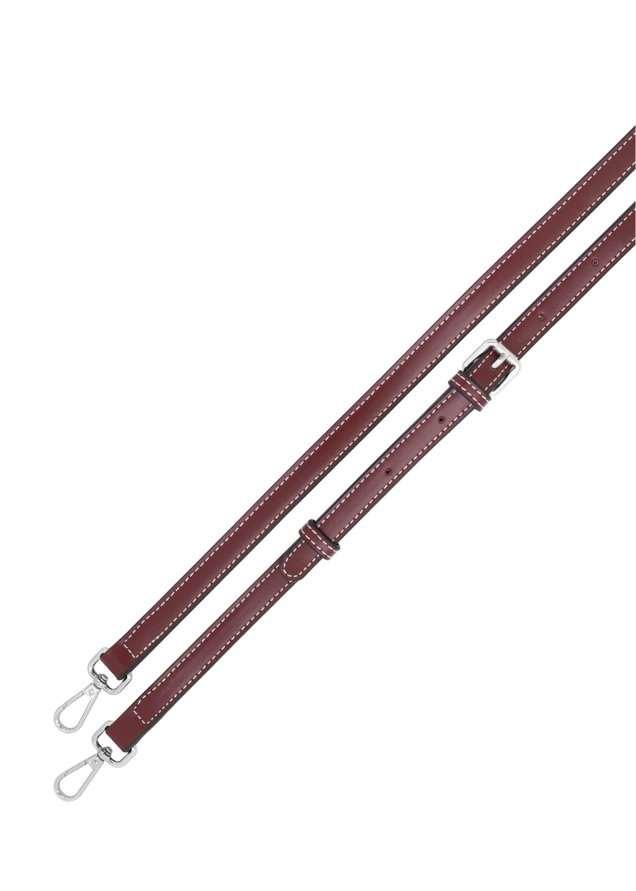 Malá dámska kabelka v tmavočervenej farbe TOREC-1382-4C(Z26), pohľad na produkt s popruhom na bielom pozadí.