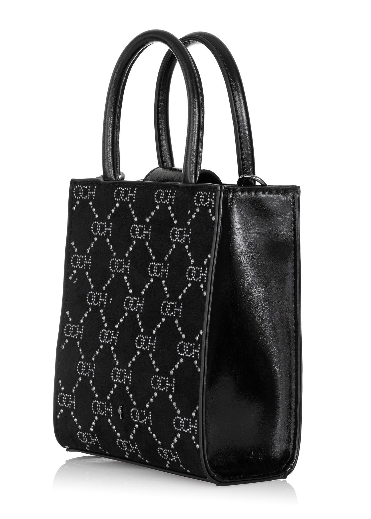 Čierny dámsky kufor s monogramom TOREC-0855-99(Z23)-02