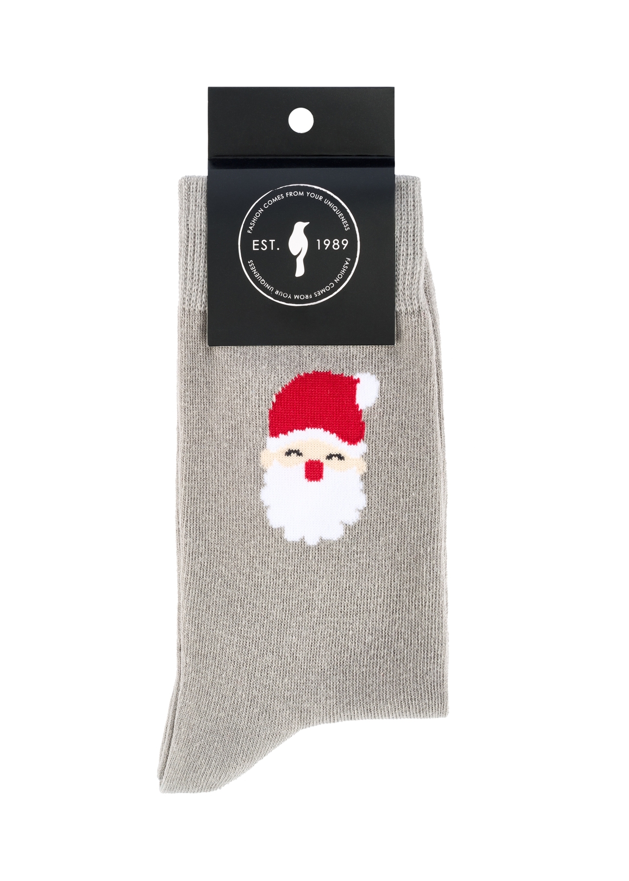 Men's Christmas socks SKAMT-0199-91(Z25), view of the product in the packaging on a white background.