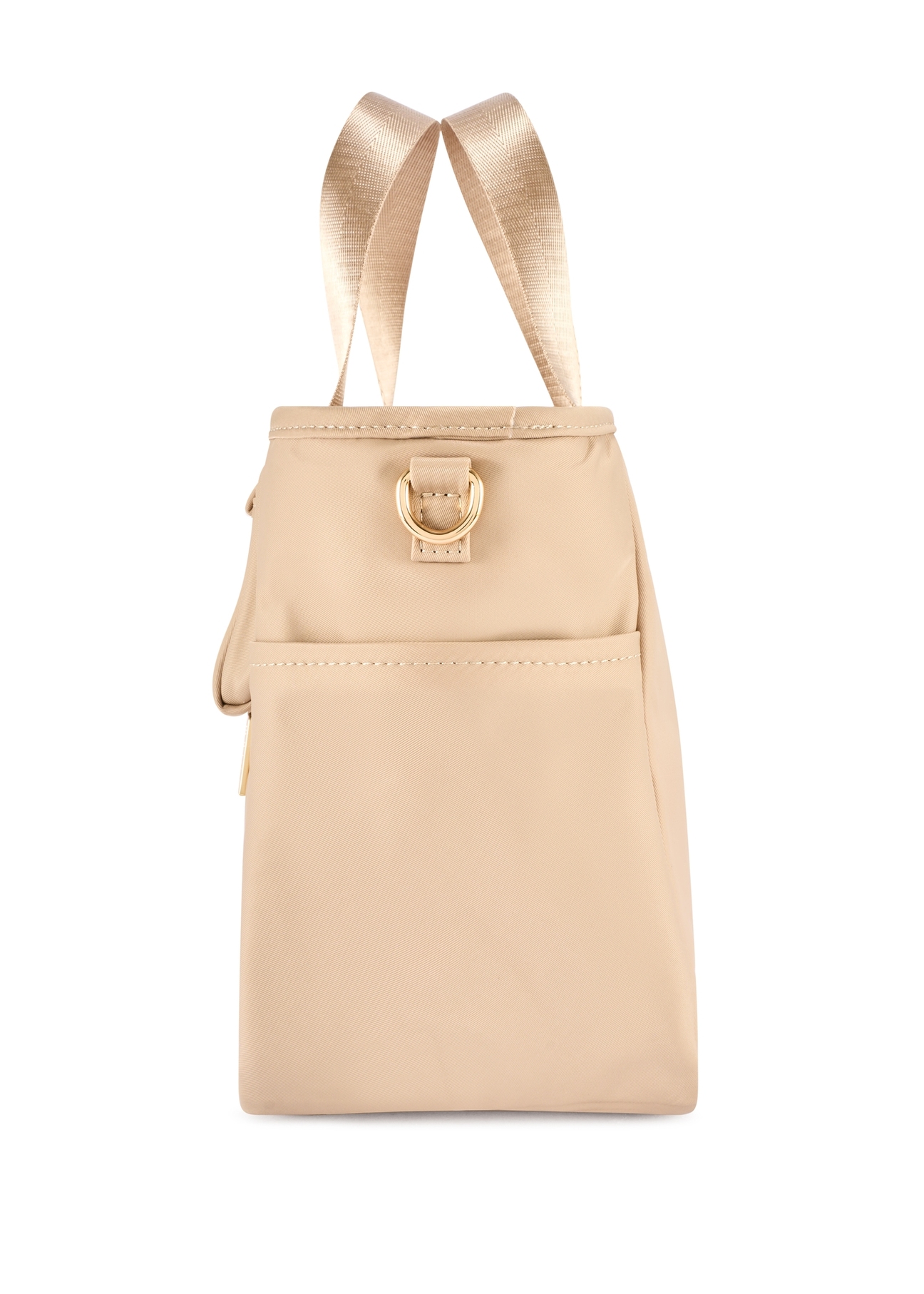 Béžová obedárová taška TOREN-0346-1A(W26) - bočný pohľad na produkt, na bielom pozadí.