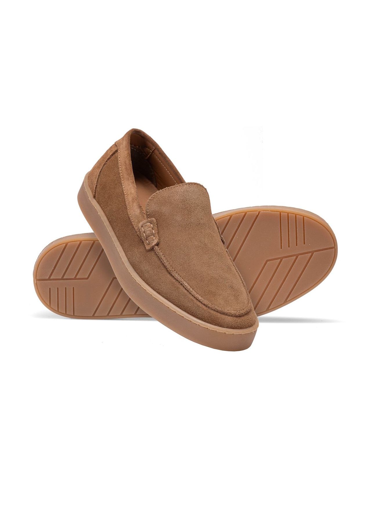 Pánske kožené mokasíny hnedej farby BUTYM-0499-87(W25)-05