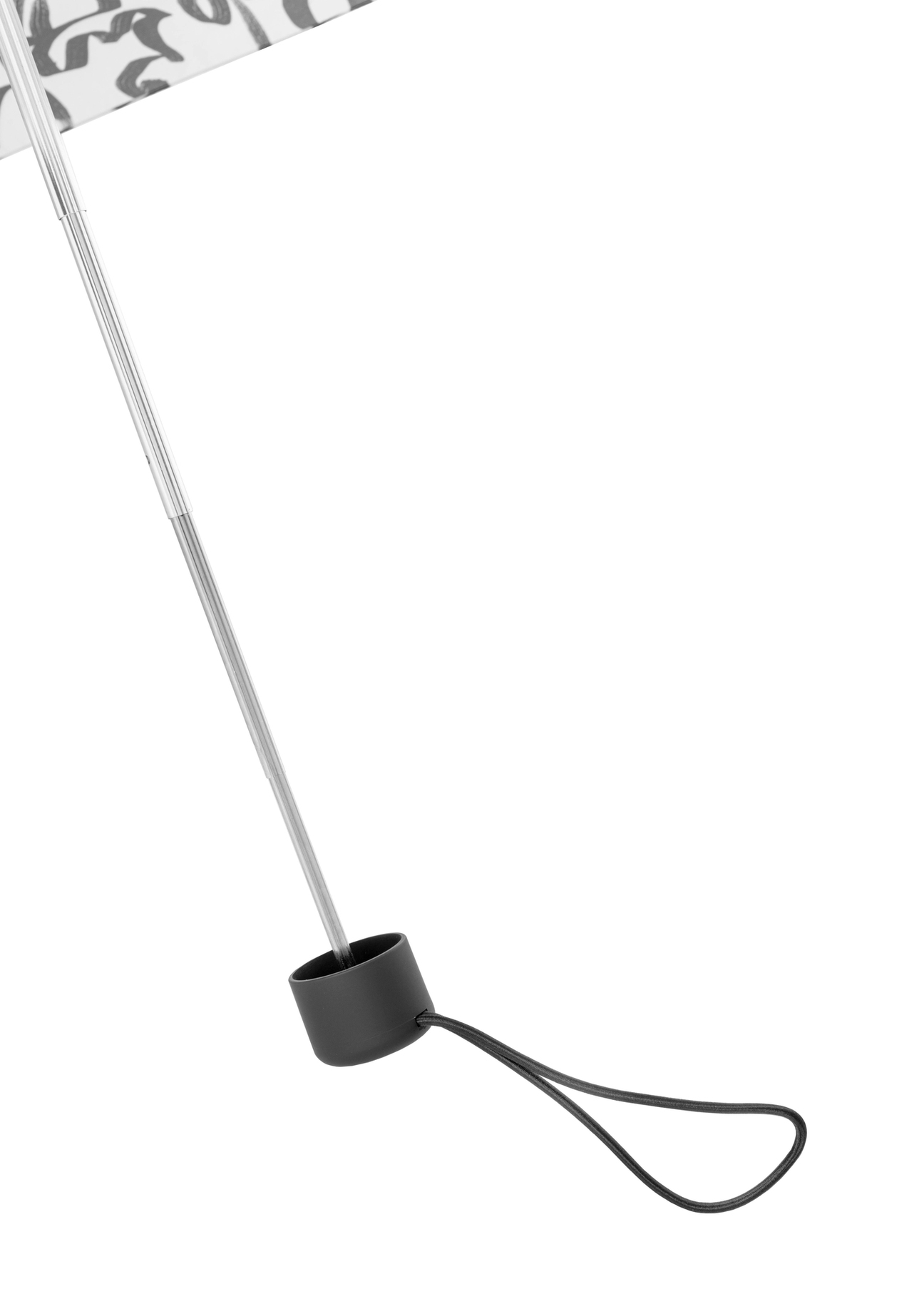 Malý skladací dámsky dáždnik v krémovej farbe PARSD-0036-0P(W26), pohľad na rukoväť produktu na bielom pozadí.