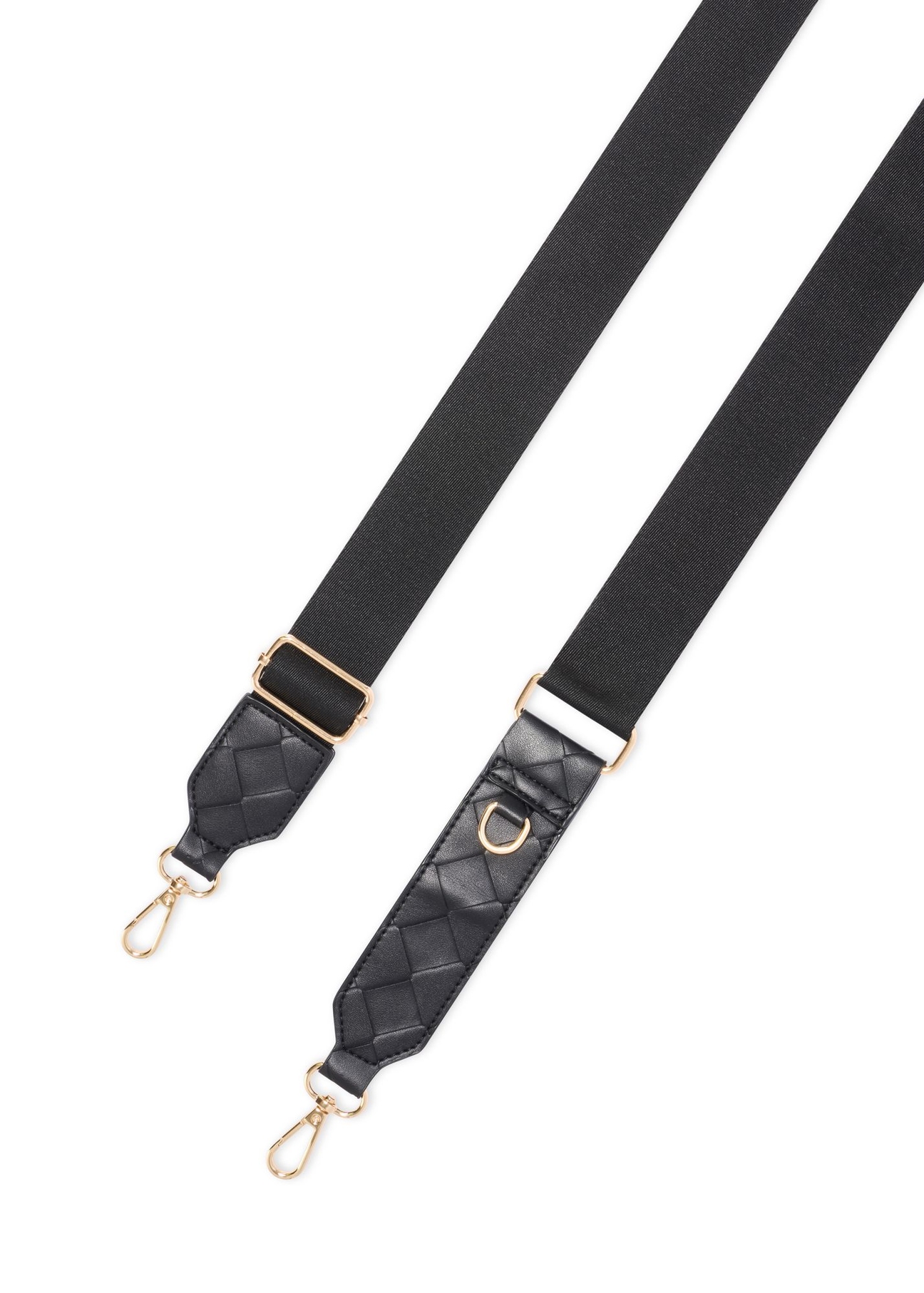 Čierna tkaná dámska kabelka TOREC-0767-9P(W26) - pohľad na produkt zhora, na bielom pozadí.