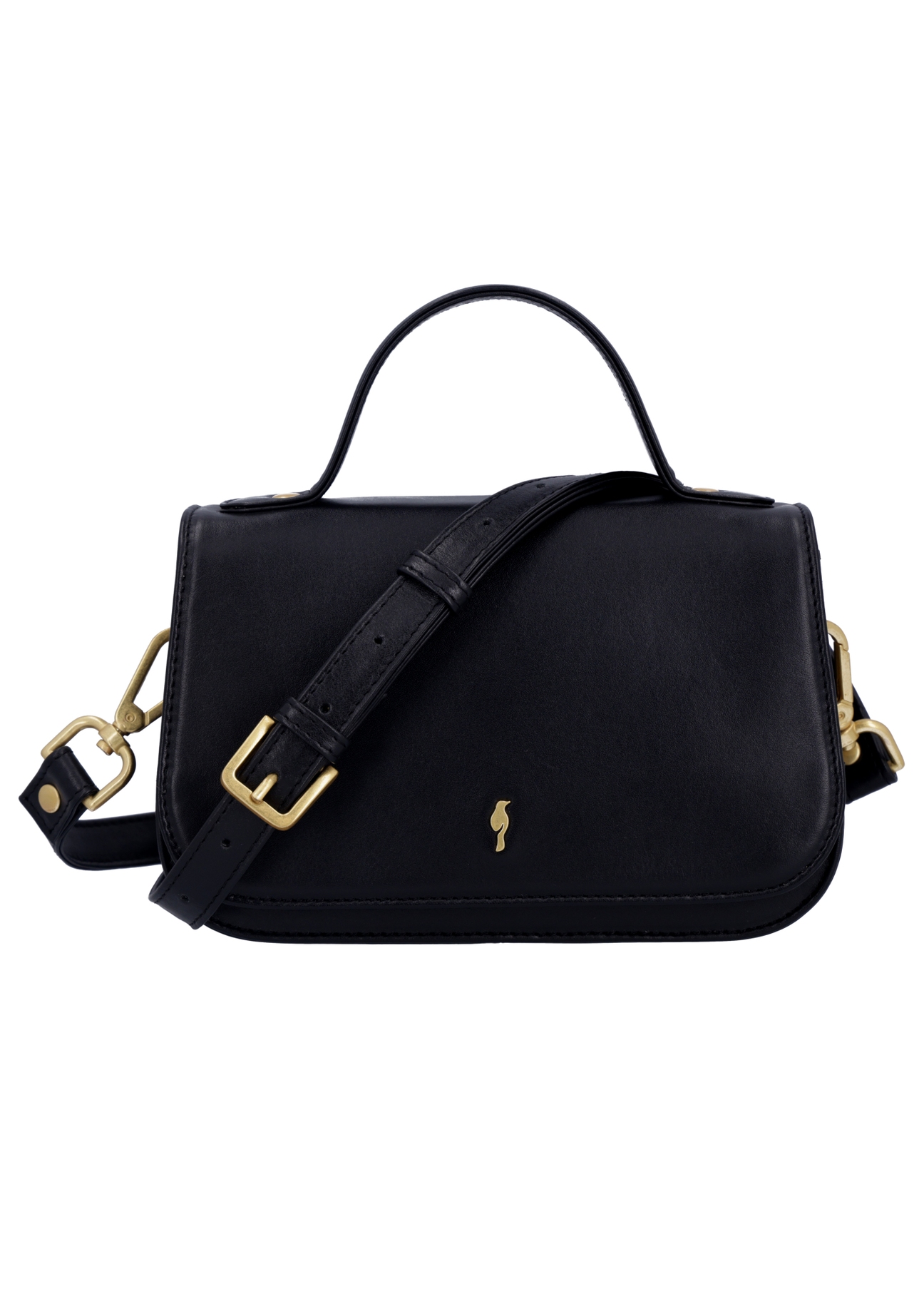 Malá kožená elegantná dámska kabelka TORES-1332-99(W26), pohľad na produkt spredu na bielom pozadí.