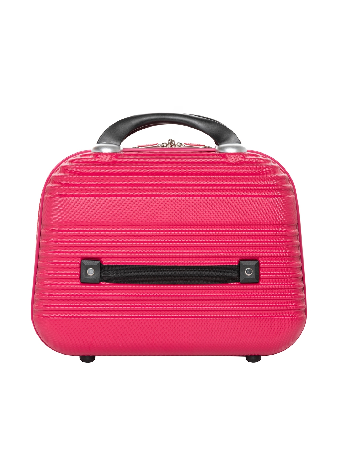 Cestovná kozmetická taštička WALAB-0040-5E-14(W26), pohľad zozadu na výrobok na bielom pozadí.