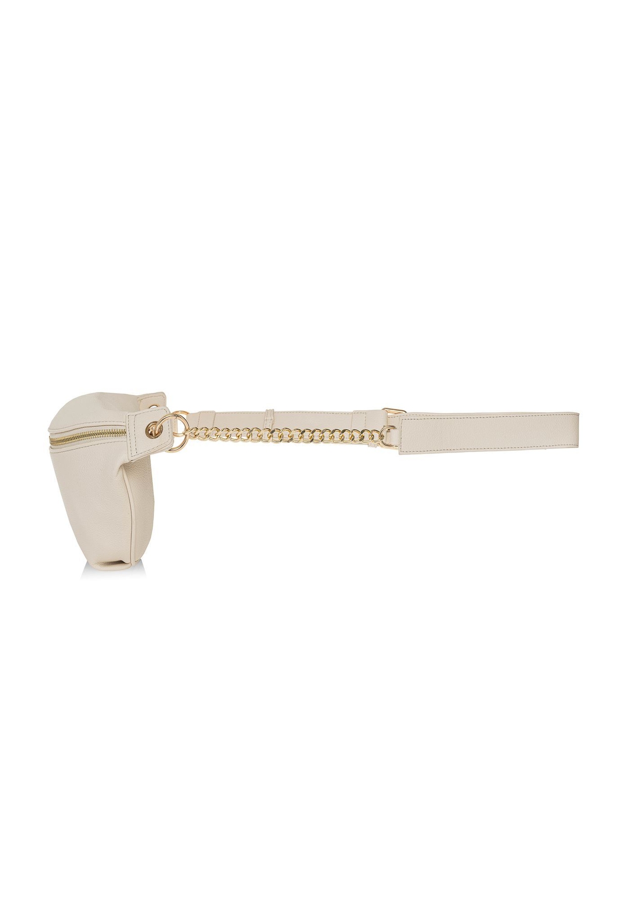 Dámska taška krémovej farby TOREC-0788B-12(W25) - bočný pohľad na bielom pozadí.