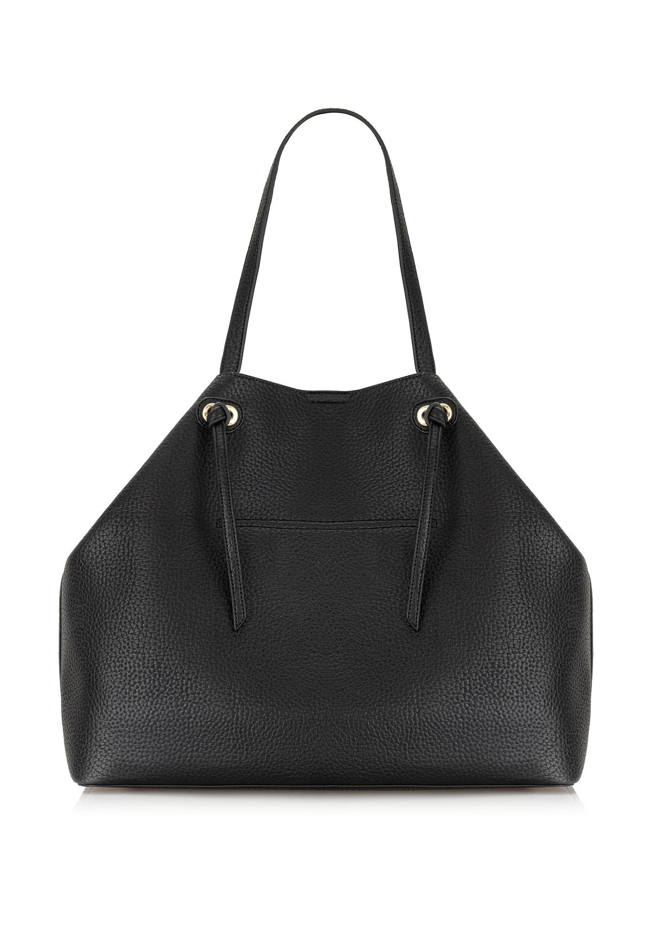 Veľká čierna shopper kabelka TOREC-0995A-99(Z25)