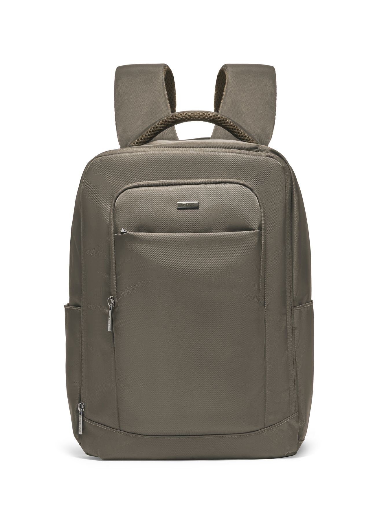 Khaki batoh v tvare lietadla PLCMN-0014-8D(Z26). Pohľad spredu na bielom pozadí.