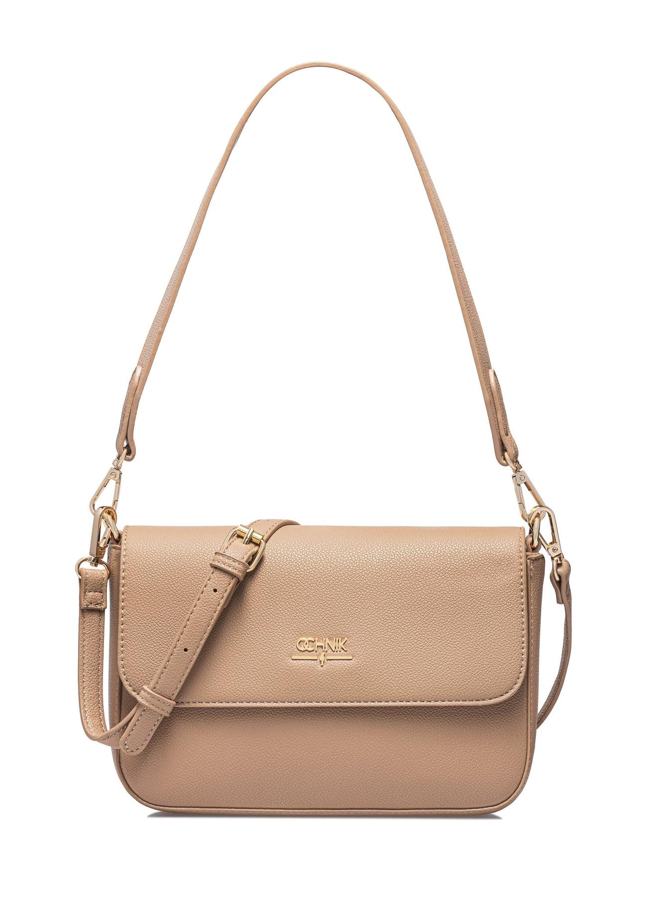 Béžová obdĺžniková dámska crossbody kabelka TOREC-0930A-81(W25)