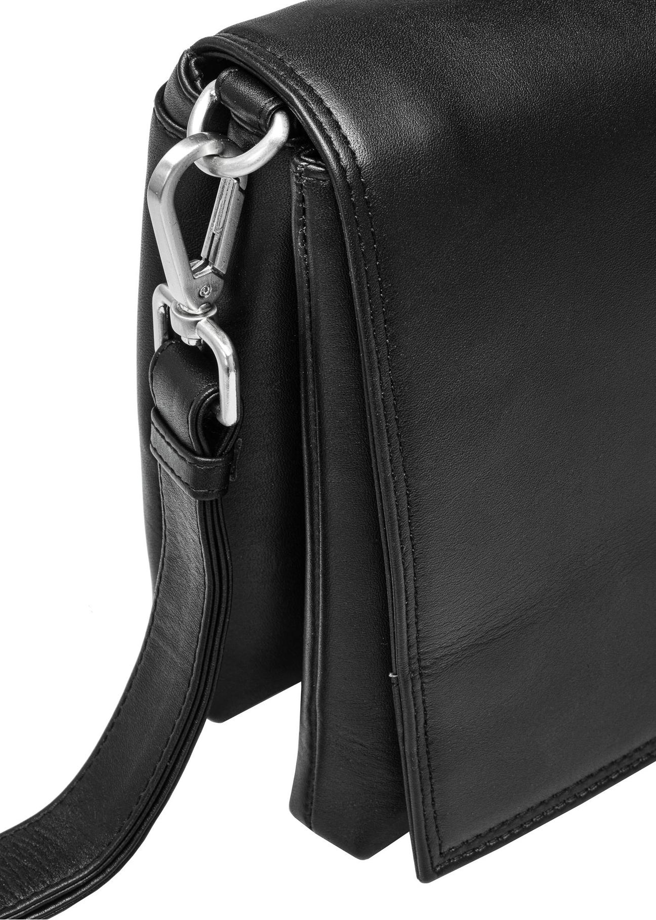 Čierna dámska kožená crossbody kabelka TORES-1083-99(W25)