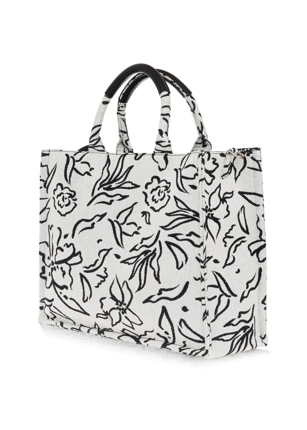 Dámska kabelka shopper s kvetinovým vzorom TOREC-0873A-98(W25)