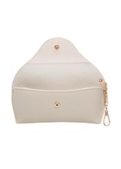 Krémové puzdro na okuliare POREC-0435-0B(W26), pohľad na produkt vo vnútri na bielom pozadí.