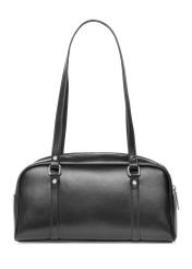 Čierna taška cez rameno TOREC-1233-9G(W26), pohľad zozadu na produkt na bielom pozadí.