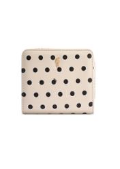 Malá béžová dámska peňaženka s logom POREC-0366-0P(W26) - pohľad spredu na produkt, na bielom pozadí.