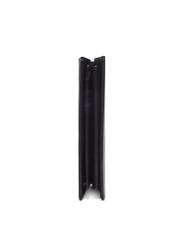 Malá čierna kožená pánska peňaženka PORMS-0702-99(Z26), bočný pohľad na produkt na bielom pozadí.