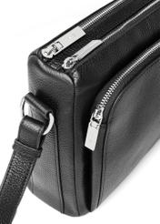 Dámska kožená kabelka čierna TORES-1217-9I(W26)