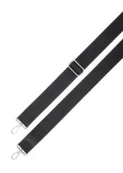 Dámska nákupná taška v tmavomodrej farbe s monogramom TOREN-0358-7E(Z26), pohľad na popruh produktu na bielom pozadí.