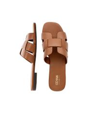 Dámske žabky s pleteným vzorom BUTYD-0904D-1D(W26) v tmavomodrej farbe, pohľad zhora na produkt na bielom pozadí.