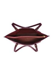 Bordová veľká kabelka typu shopper TOREC-1088-49(Z25)