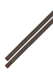 Hnedá dámska nákupná kabelka TOREC-1238-1I(W26), pohľad na popruh produktu na bielom pozadí.