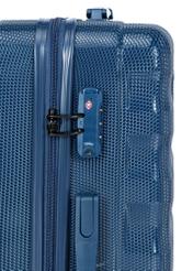 Veľký kufor na kolieskach WALPC-0015-7D-28(W26), pohľad na zámok produktu na bielom pozadí.