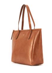 Hnedá kožená shopper kabelka TORES-1105-89 (W25)-02