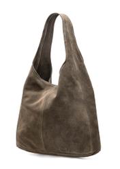 Dámska semišová shopper kabelka v khaki farbe  TORES-1177-57(Z25)