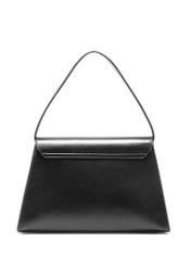 Elegantná čierna dámska kabelka TOREC-1068-99(Z25), pohľad na produkt zozadu na bielom podklade.